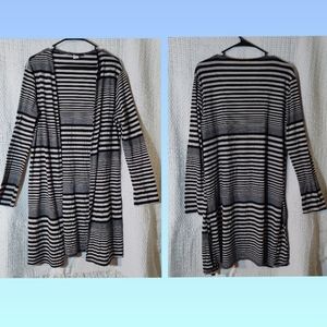 American City Wear Cardigan 2X Black & Cream Work Wear Business Casual Oโฆ